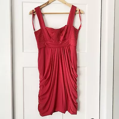 BCBG Max Azria Solid Sleeveless Mini Bubble Dress Women’s Size Small Red Berry • $24.95