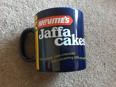 McVities Chocolate Jaffa Cakes Dark Blue Yellow Ceramic Advertising Mug 13 • £5.19