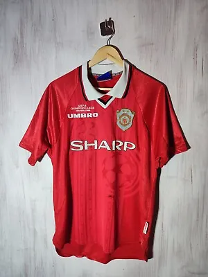 Manchester United 1999 Champions League Home Umbro Sz M Shirt Jersey Soccer Kit • $199.95