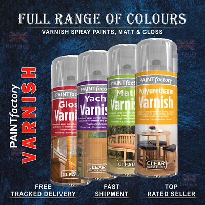 Varnish Spray Paint Aerosol Gloss Matt Finish Metal Wood Acrylic 250ml/400ml V2 • £5.49