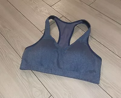 Moving Comfort 300290 Vixen Racerback Sports Bra Lined Wire Free M Medium Blue • $18.16