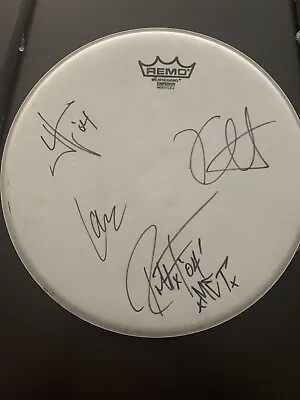 METALLICA Band Autographed & Inscribed Drumhead - Signed By All 4 Members • $3499