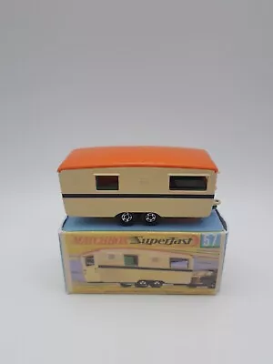 Matchbox Superfast Lesney No.57 Trailer Caravan With Reproduction Box. Diecast.  • £12.90