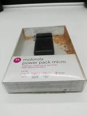 Motorola Power Pack Portable 1500mAh Battery With Micro-USB  - Black • $12.95