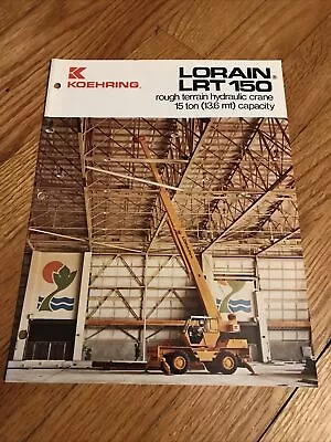 $35 • Buy Original Koehring Lorain LRT150 Rough Terrain Crane Dealer Sales Brochure