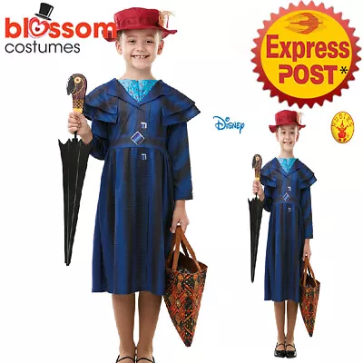 CK1357 Girls Mary Poppins Returns Costume English Nanny Maid Victorian Book Week • $32.03