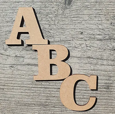 3cm-30cm Wooden Letters Large Small MDF Craft Extra Large Signs Home Alphabet • £1.49