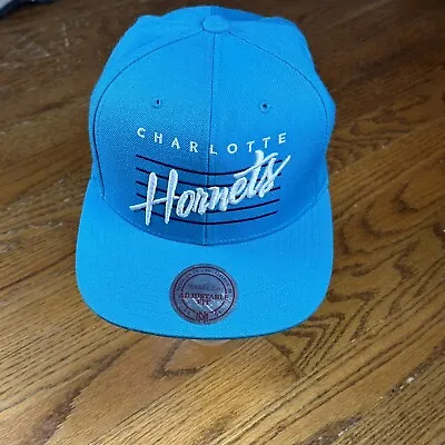 Charlotte Hornets Mitchell & Ness HWC SnapBack Hat Blue Purple Basketball NEWl • $22.72