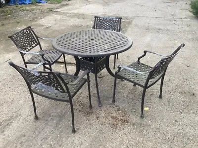£120 • Buy Cast Aluminium Garden Table And 4 Chairs