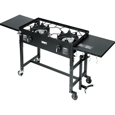 Barton 58000 BTU Outdoor Propane Double Burner Stove Cooking Station BBQ Grill • $159.95