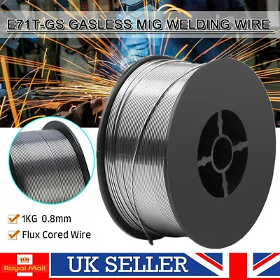 1pcs/2pcs/4pcs Gasless Mild Mig Welding Wire Reel Spool Roll Cored No Gas 0.8MM • £8.80