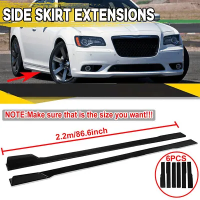 86.6  Side Skirts Extension Rocker Panel Splitter Lip For Audi A4 A5 A6 A7 A8 UK • £25.79