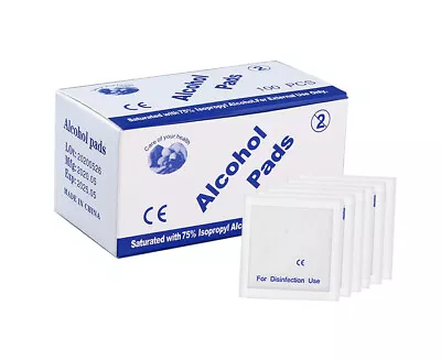 200/500PCS Alcohol Wipes 75% Skin Swabs Alcohol Pad Medical Sterile Isopropyl AU • $9.47