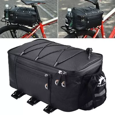 Bicycle Rear Rack Seat Bag Bike Cycling Storage Pouch Trunk Pannier Waterproof • $14.99