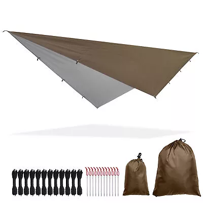 Apluschoice 10x15FT Backpacking Shelter Camping Tent Tarp Hammock Rain Fly CAMO • $36.90