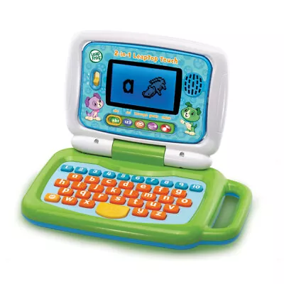 Leap Frog 2-in-1 LeapTop Touch Kids Laptop Letters Numbers Learning Table Green • £38.15