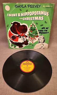 1953 Vtg. Gayla Peevey I Want A Hippopotamus For Christmas Columbia J-186 10  78 • $49.99