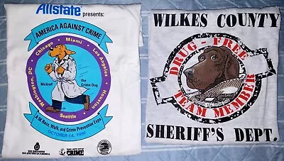 VTG McGruff The Crime Dog Tee X2 Wilkes County Sheriff’s Dept N.CSingle Stitch • $54.95