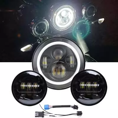 $99.30 • Buy For Yamaha V-Star XVS 650 950 1100 Classic 7  LED Headlight +4.5  Passing Lights