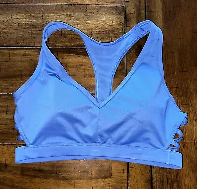 Victorias Secret Sport Sports Bra Size Medium M Unlined Strappy Blue • $10.50