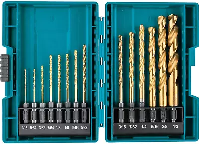 Makita B-65399 Impact Gold 14 Pc. Titanium Drill Bit Set 1/4 In. Hex Shank • $29.99