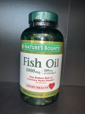 $17.95 • Buy Natures Bounty Fish Oil 1000MG 250 Softgels 