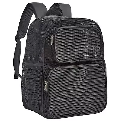 Large Mesh Backpack Semitransparent College Backpack See Through Mesh Backpack W • $31.54