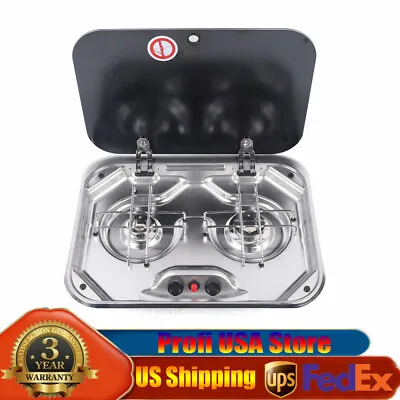 2 Burner Boat Caravan RV Camper Gas Stove Hob LPG Cooktop Stove Stainless Steel  • $195.70