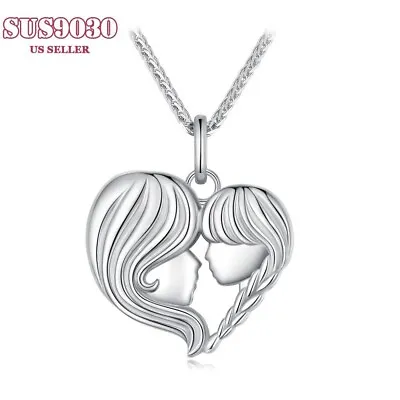 Mother And Daughter Necklace 925 Sterling Silver Fashion Jewelry • $24.40