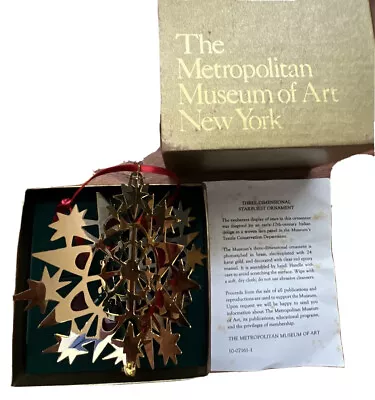 Metropolitan Museum Of Art - MMA 3D Starburst Ornament 24 Karat Gold Plated • $50