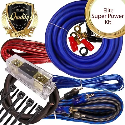WARZONE ELITE 7500W 0 Gauge Car Amplifier  Wiring Kit Amp 0 Ga OFC Copper • $48.99