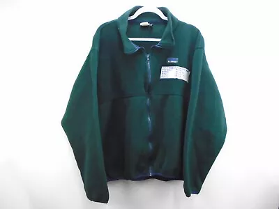 Vintage LL Bean Mountain Classic Full Zip Fleece Jacket Green Mens Size XL • $22.98