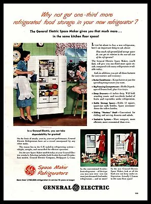 1948 General Electric Space Maker Scale-In Refrigerator System Vintage Print Ad • $9.95