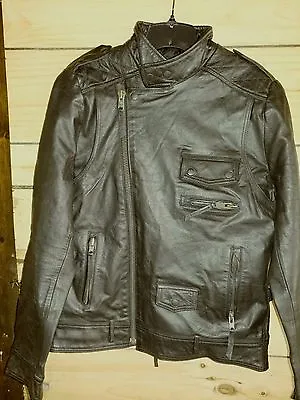 DenYL MENS LEATHER JACKET Perfect For GothPunkMetalRockBiker • $85