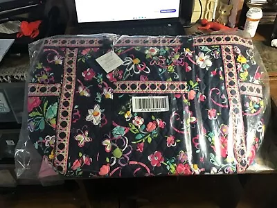 Vera Bradley BRAND NEW Get Carried Away Tote W/ Matching Ditty Bag Ribbons Pat. • $29.99