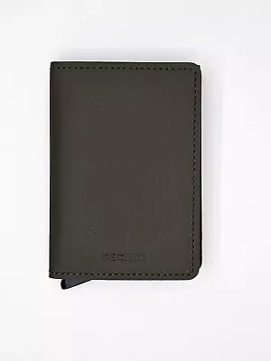 Secrid SM-Green-Black Men's Mini Wallet NEW Genuine Leather RFID Safe 12 Cards • $42.99