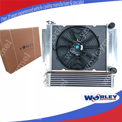 For Mazda Radiator+Fan+Oil Cooler RX2 RX3 RX4 RX5 Without Heater Pipe Aluminum • $230