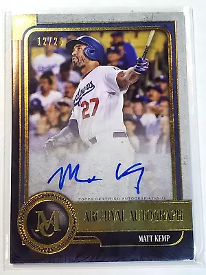 Matt Kemp 2019 Topps Museum Collection Archival Auto Autograph /25 Gold Dodgers • $39.95