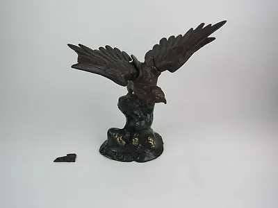 Vintage Japanese Cast Iron Eagle Hawk Statue Bird Prey Sculpture Metal Handmade  • $189.99