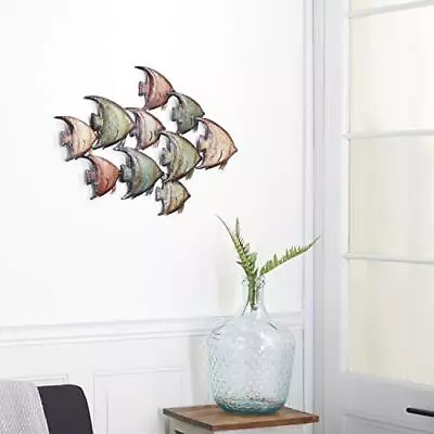 Coastal Metal Fish Wall Decor 26  X 18  X 1  Multi C • $43.76