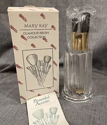 Mary Kay Glamour Brush Collection 8 Brushes In Clear Holder #2128 Vintage NOS • $36.99