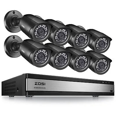 ZOSI 16CH 2MP H.265+DVR 1080P Wired Security Camera System CCTV Remote Alerts • $259.99