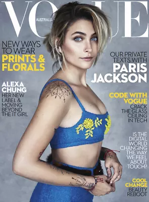 Vogue Australia July 2017 Paris Jackson Alexa Chung Annabelle Wallis Julia VanOs • $50