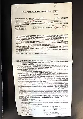 Henny Youngman Signed Rare Original 1983 Cruise Ship Performance Contract!!!!! • $249.50