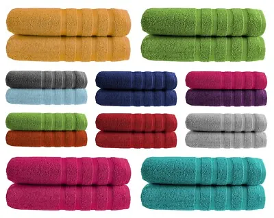 2x Jumbo Bath Sheet Towels 100% Egyptian Cotton Large Bath Sheet Soft Big Towels • £8.95