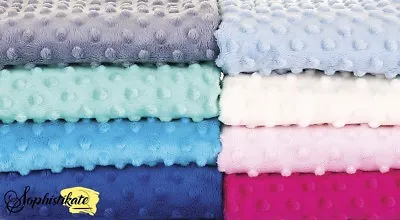 £8.99 • Buy Dimple Dots Cuddle Plush Soft Fleece Fabric **FREE P&P** Fat Quarter/Half Meter