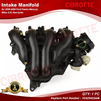 Intake Manifold For 2006-09 Ford Fusion Mercury Milan 2.3L Non-turbo 3S4Z9424AM • $99.99