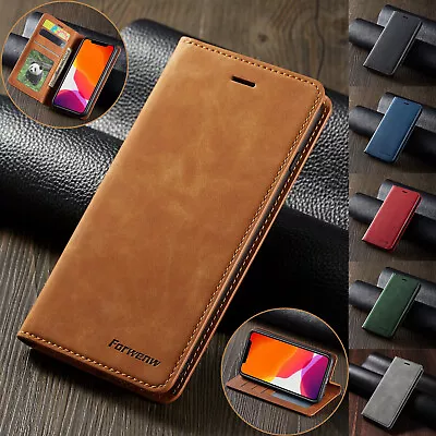 Case For IPhone 12 15 Pro Max 8 7 13 SE XR XS Leather Flip Wallet Magnetic Cover • £6.95