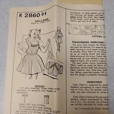 $5.99 • Buy 2 Vintage Girls Dress Sewing Pattern 1950-60 Size 4,6,8 Years Unused