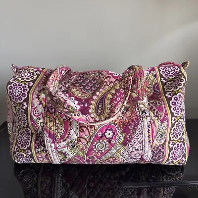 Vera Bradley Medium Duffel Bag In Retired Very Berry Paisley Pattern • $32.95